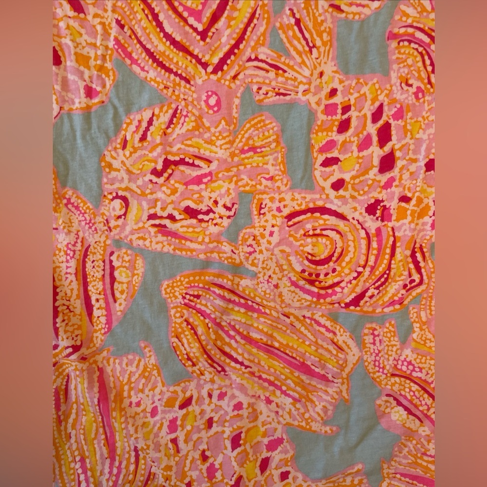 Lilly Pulitzer Pink, Yellow & Blue Shell-Print Mini Dress - Picture 8 of 8
